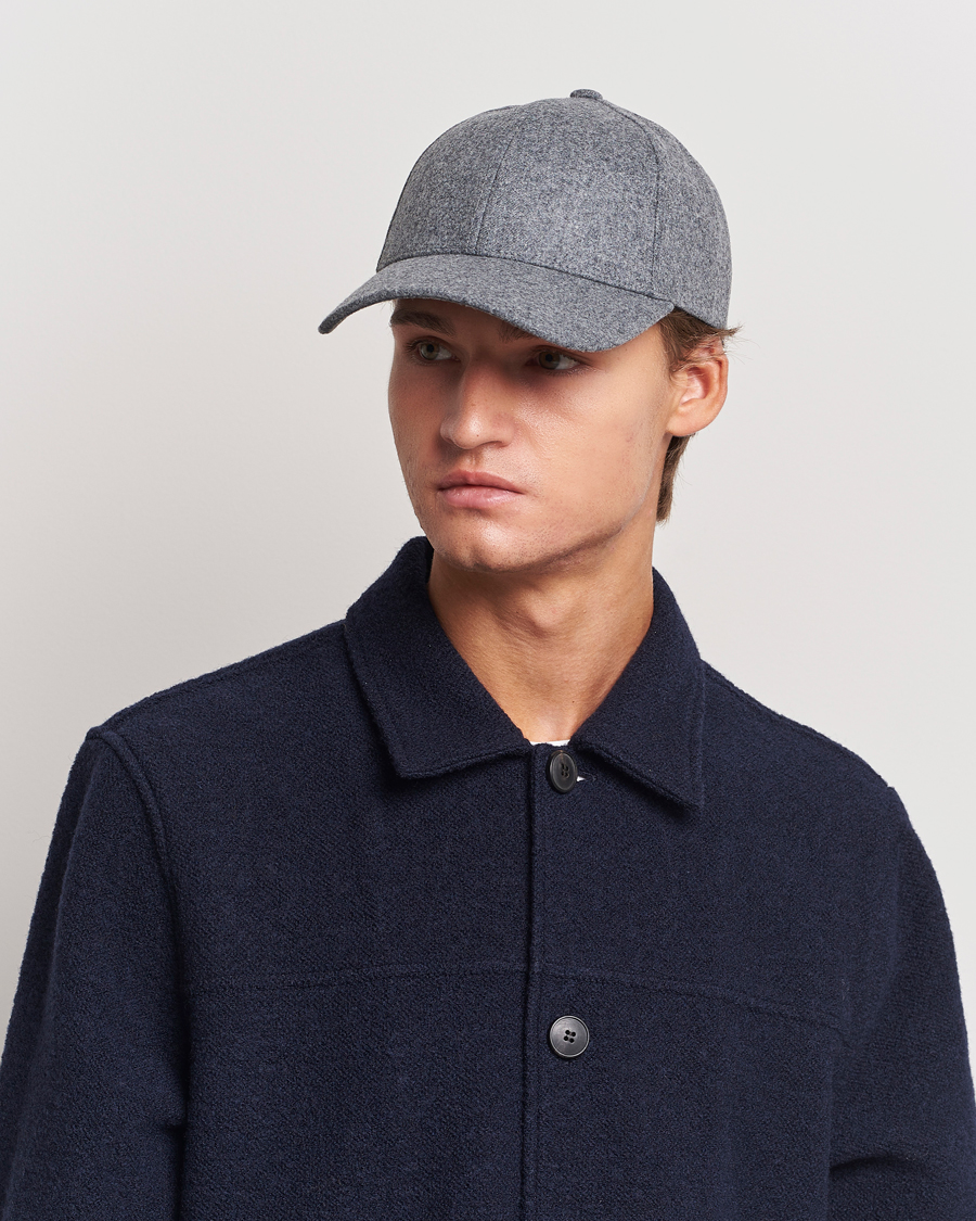 Herr | Accessoarer | Varsity Headwear | Flannel Baseball Cap Granite Grey