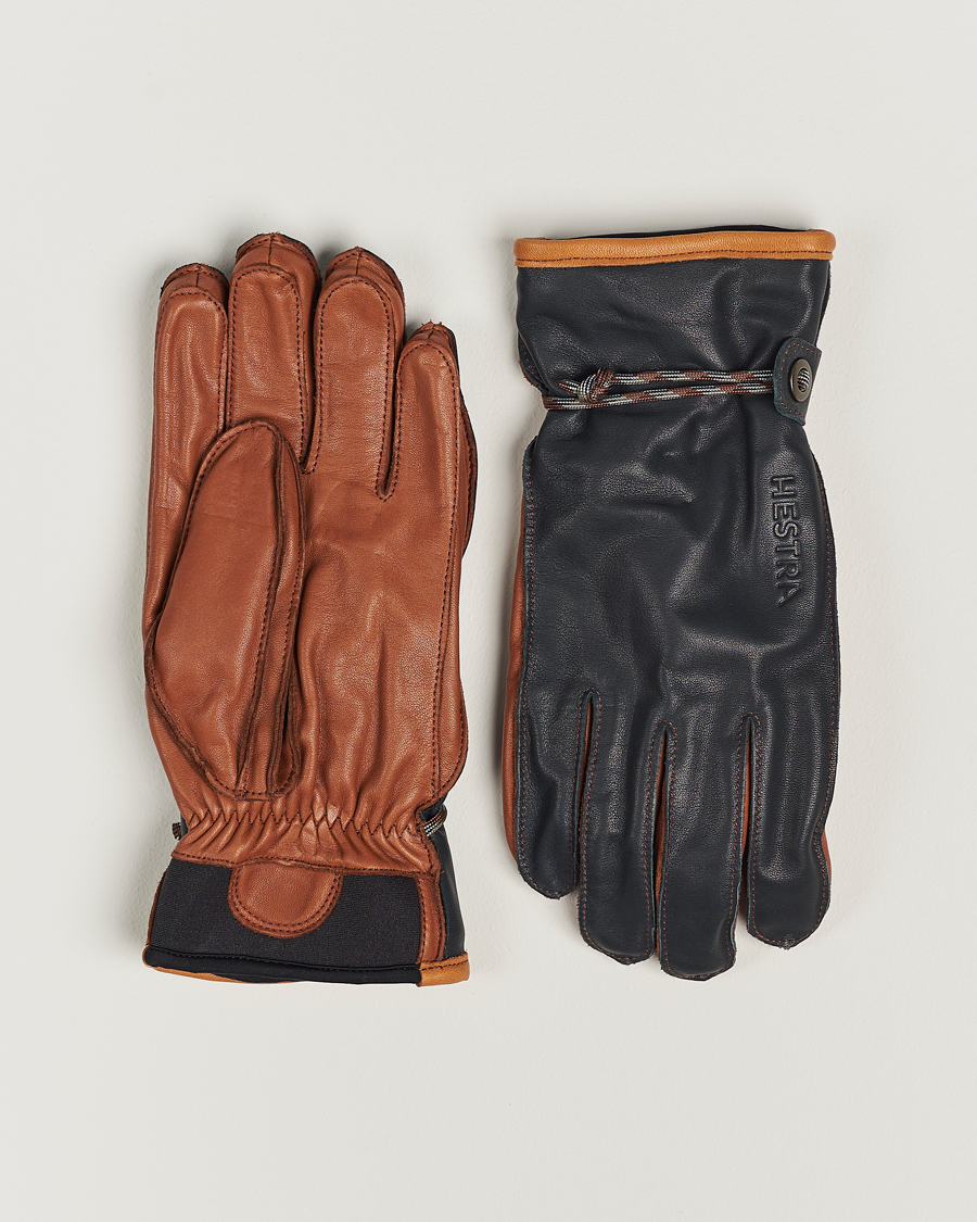 Herre | Hansker | Hestra | Wakayama Leather Ski Glove Navy/Brown