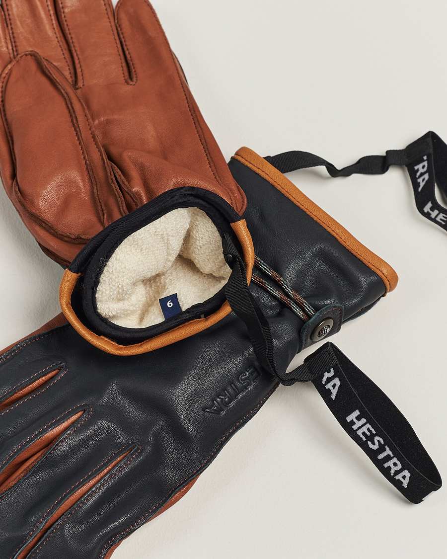 Herr | Accessoarer | Hestra | Wakayama Leather Ski Glove Navy/Brown