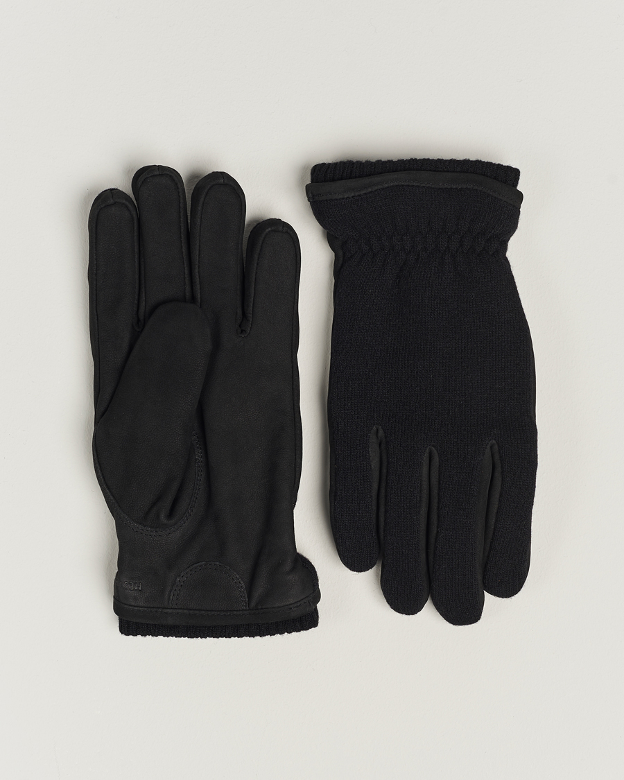 Herre | Hestra Noah Nubuck Wool Tricot Glove Black | Hestra | Noah Nubuck Wool Tricot Glove Black