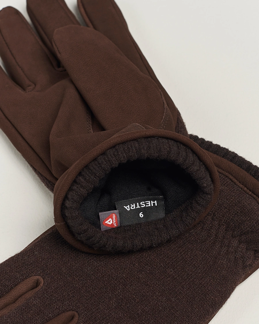 Herre |  | Hestra | Noah Nubuck Wool Tricot Glove Espresso