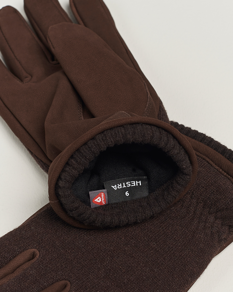 Herr | Accessoarer | Hestra | Noah Nubuck Wool Tricot Glove Espresso