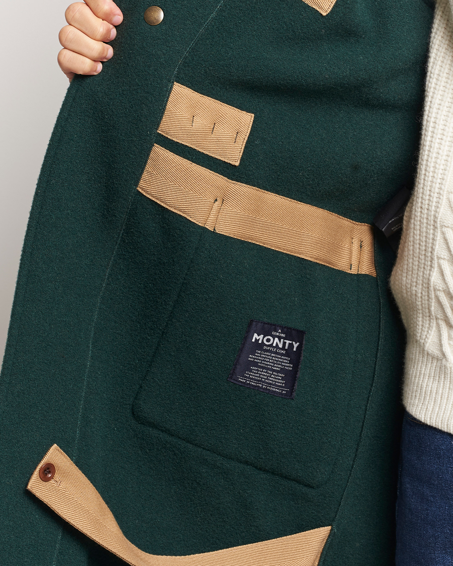 Herre | Jakker | Gloverall | 575 Monty Original Duffle Coat Pine Green
