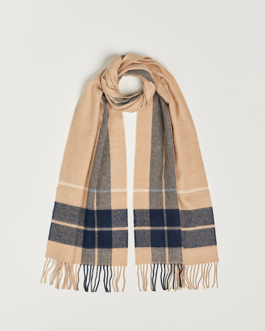 Herre | Gloverall Lambswool Scarf Camel Check | Gloverall | Lambswool Scarf Camel Check