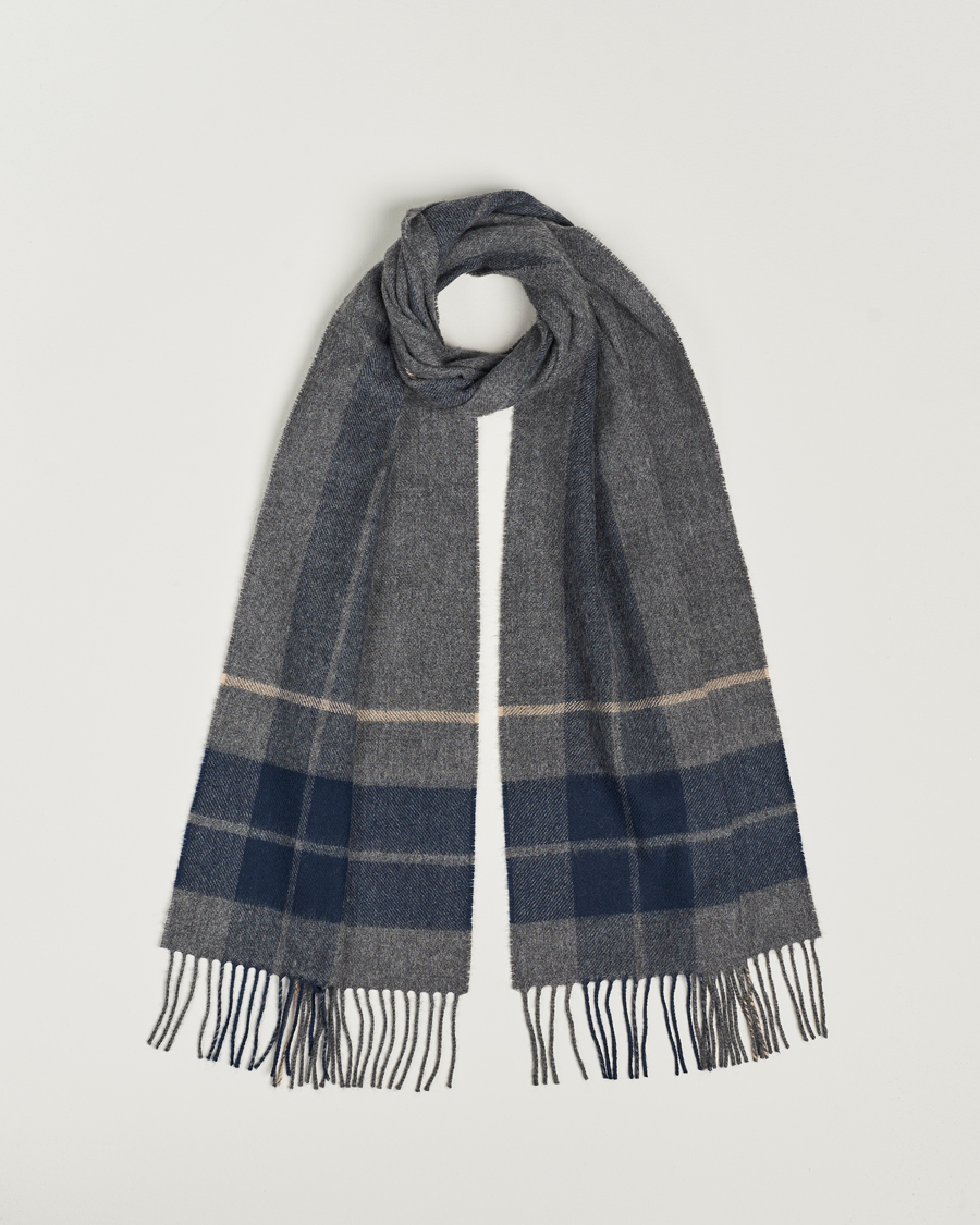 Herre |  | Gloverall | Lambswool Scarf Grey Check