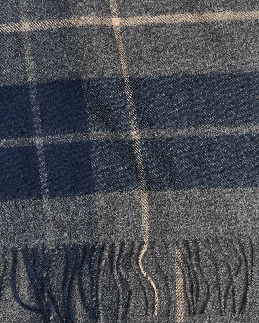 Herre | Gloverall | Gloverall | Lambswool Scarf Grey Check