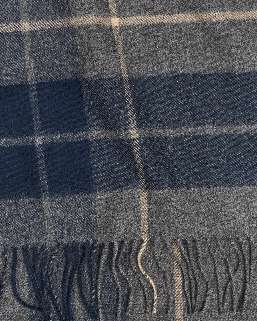 Herre | Gloverall Lambswool Scarf Grey Check | Gloverall | Lambswool Scarf Grey Check