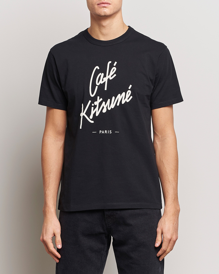 Herre | Klær | Café Kitsuné | Crew T-Shirt Black