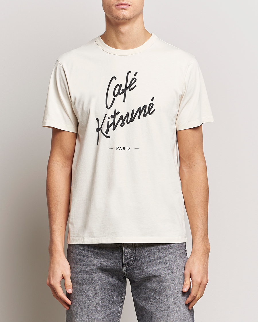 Herre | Tøj | Café Kitsuné | Crew T-Shirt Latte