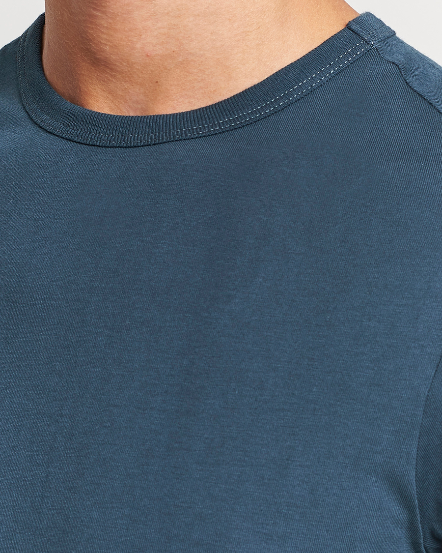 Herre | T-Shirts | Merz b. Schwanen | 1950s Classic Loopwheeled T-Shirt Mineral Blue