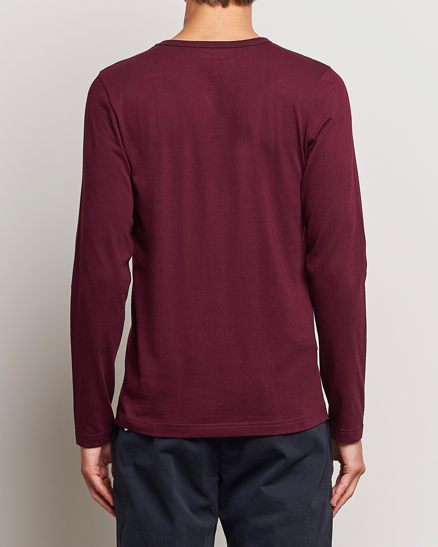 Herre | T-Shirts | Merz b. Schwanen | 1950s Classic Loopwheeled Longsleeve T-Shirt Ruby Red