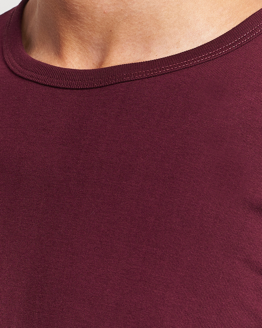 Herre | T-Shirts | Merz b. Schwanen | 1950s Classic Loopwheeled Longsleeve T-Shirt Ruby Red