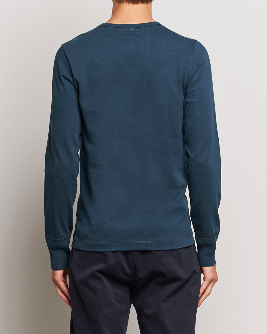 Herre | Gensere | Merz b. Schwanen | Classic Organic Cotton Henley Mineral Blue