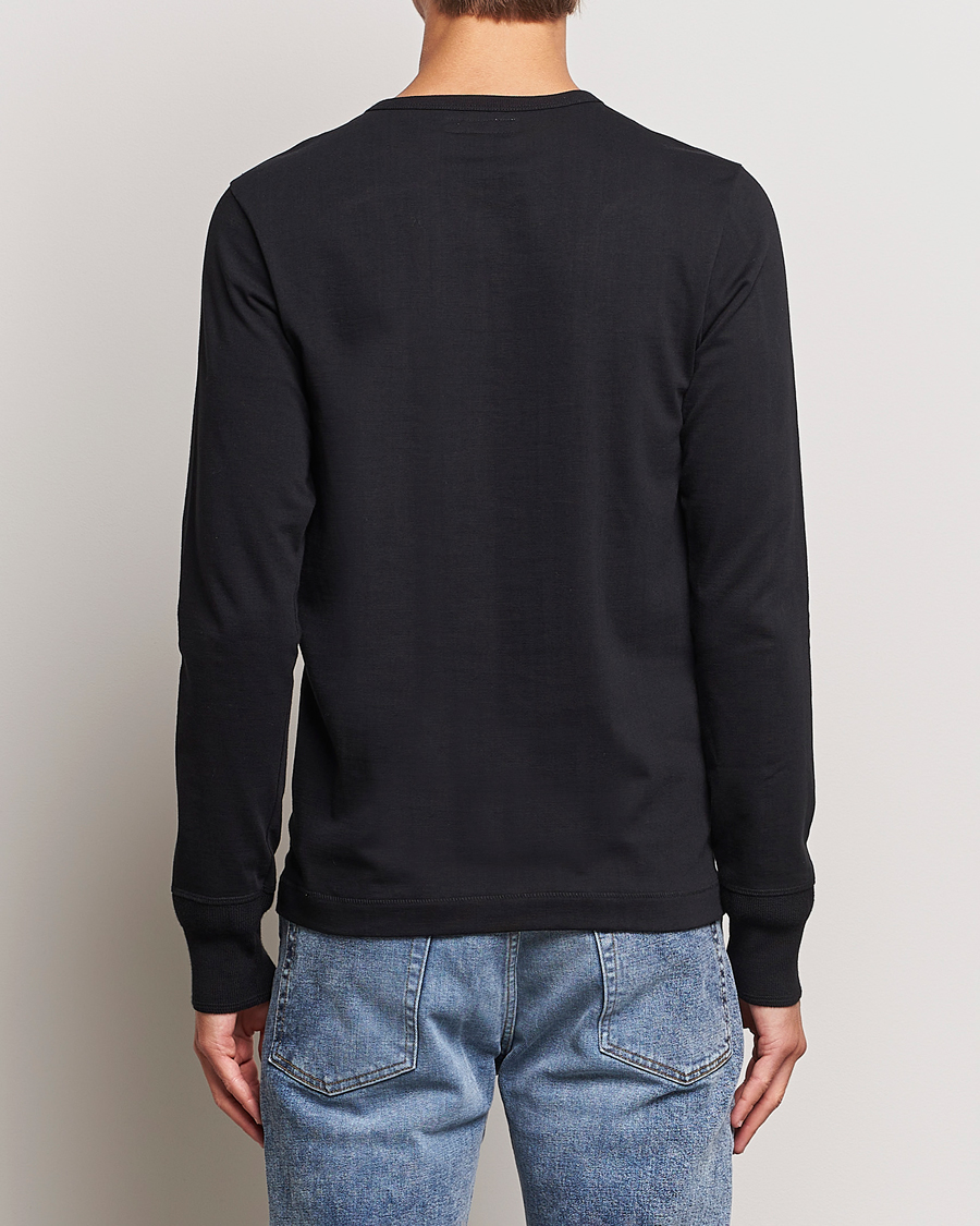 Herre | Gensere | Merz b. Schwanen | Classic Organic Cotton Henley Sweater Black