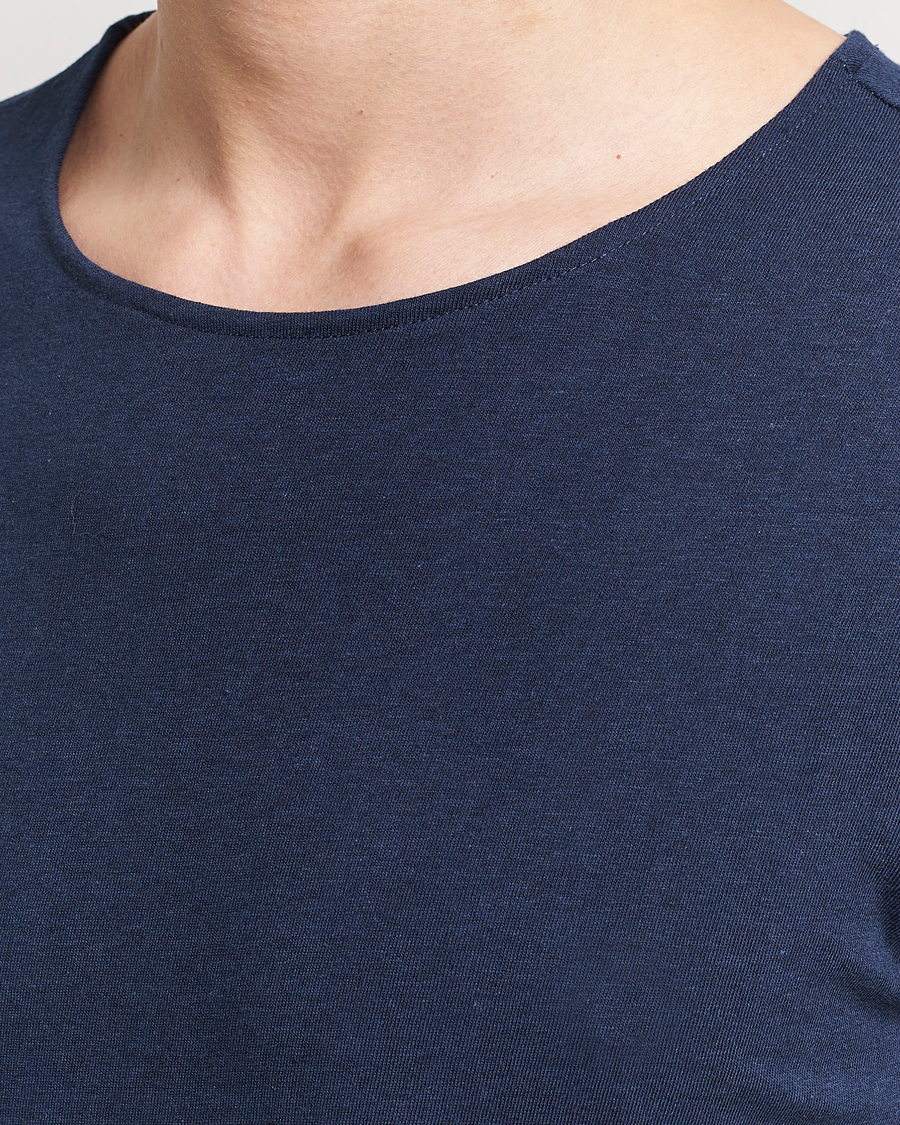 Herre | T-Shirts | Merz b. Schwanen | 1920s Loopwheeled T-shirt Ink Blue
