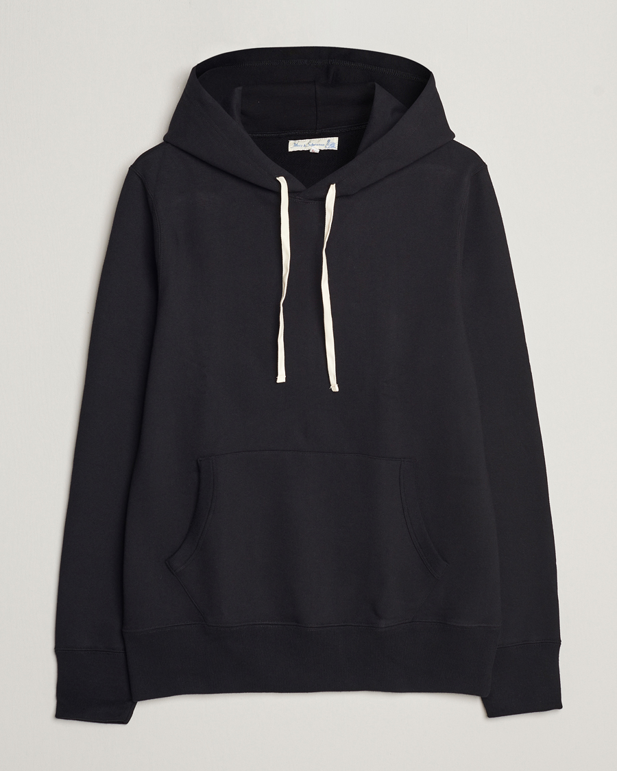 Herre | Gensere | Merz b. Schwanen | Cotton Loopwheeled Hoodie Black
