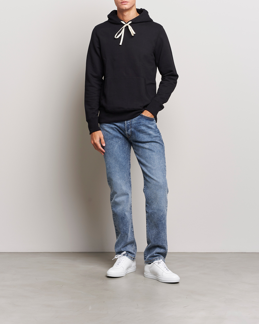 Herre | Gensere | Merz b. Schwanen | Cotton Loopwheeled Hoodie Black