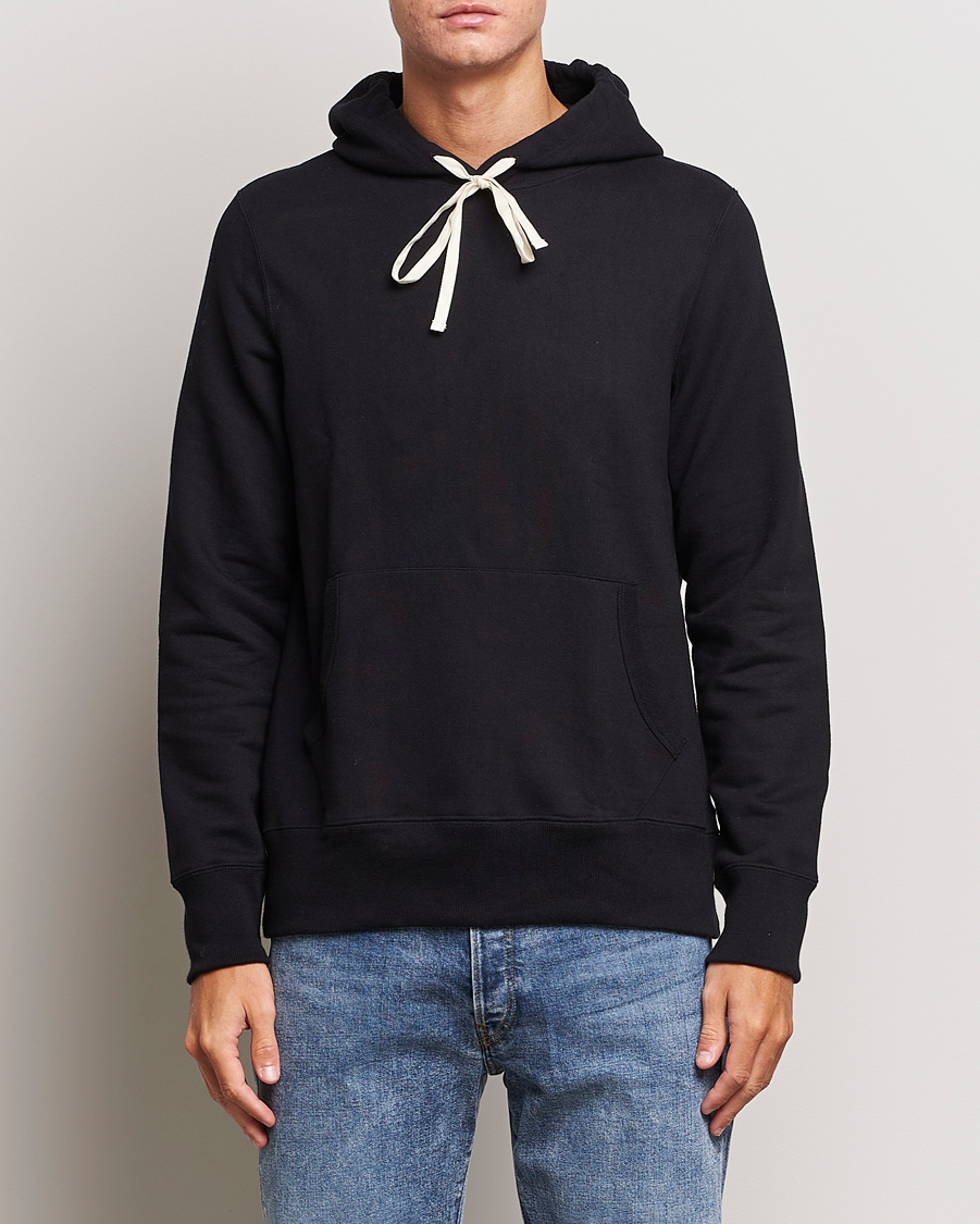 Herre | Merz b. Schwanen | Merz b. Schwanen | Cotton Loopwheeled Hoodie Black