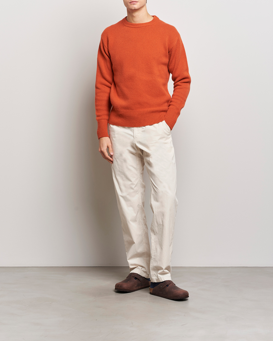 Herre | Gensere | Merz b. Schwanen | Cashmere/Merino Pullover Rust