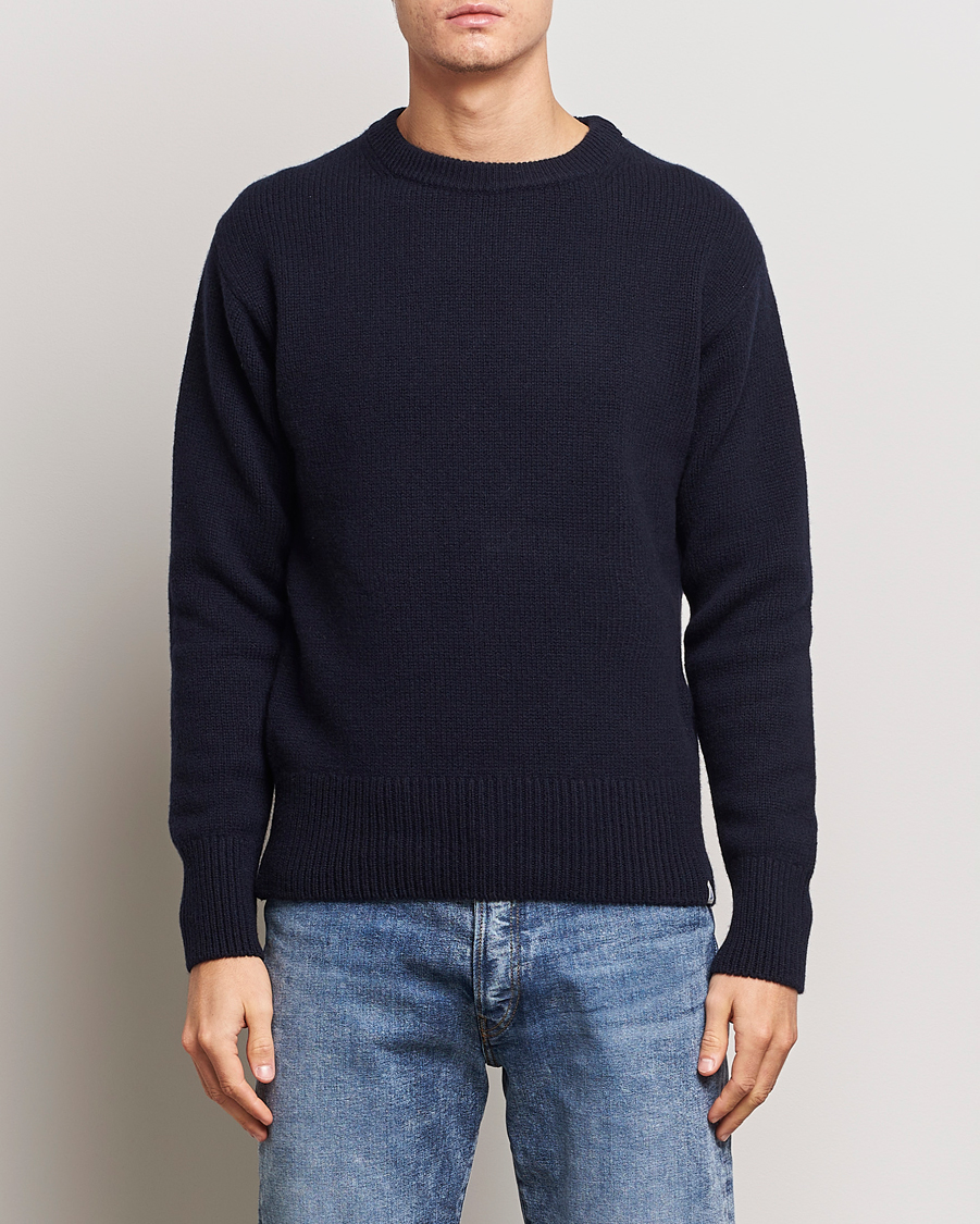 Herre | Gensere | Merz b. Schwanen | Cashmere/Merino Pullover Dark Navy