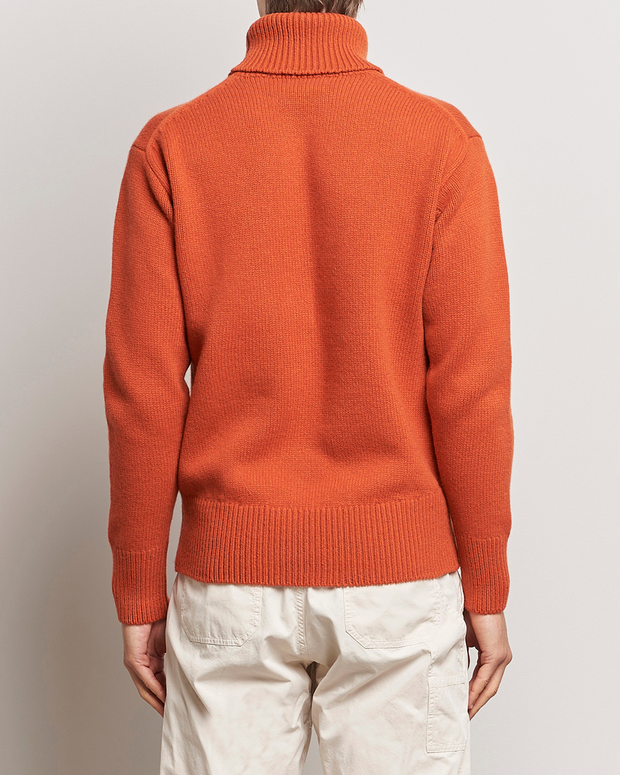 Herre | Gensere | Merz b. Schwanen | Cashmere/Merino Rollneck Rust