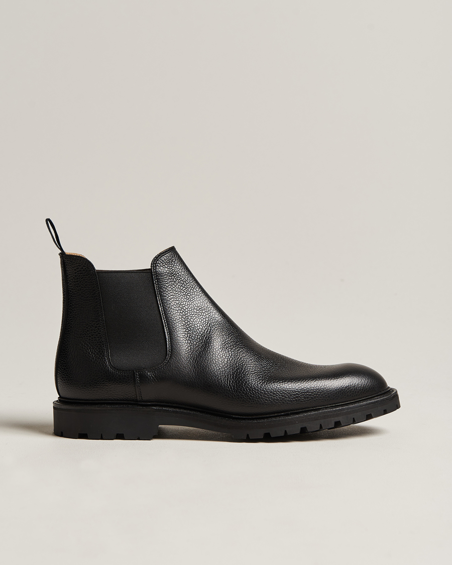 Herre | Støvler | Crockett & Jones | Chelsea 11 Black Calf Grained