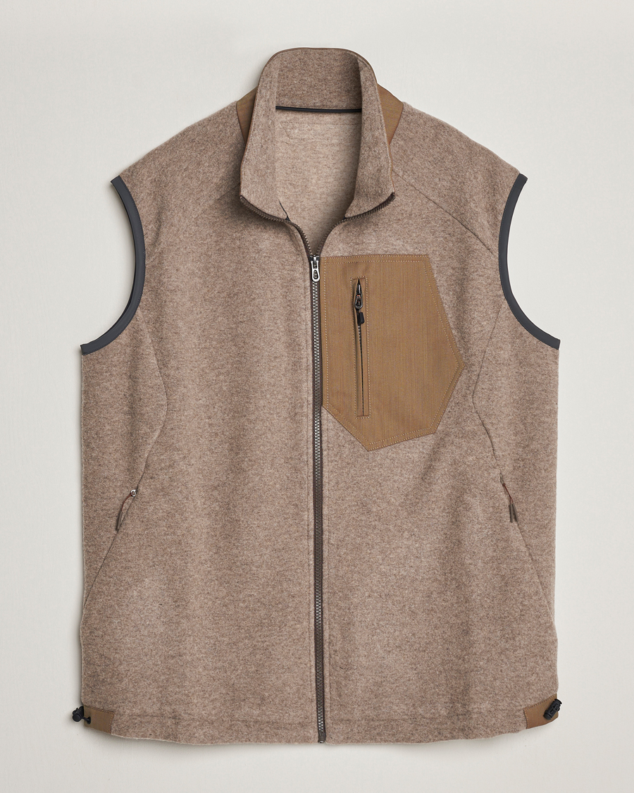 Herre | Jakker | SEASE | Explorer Cashmere Fleece Vest Oyster