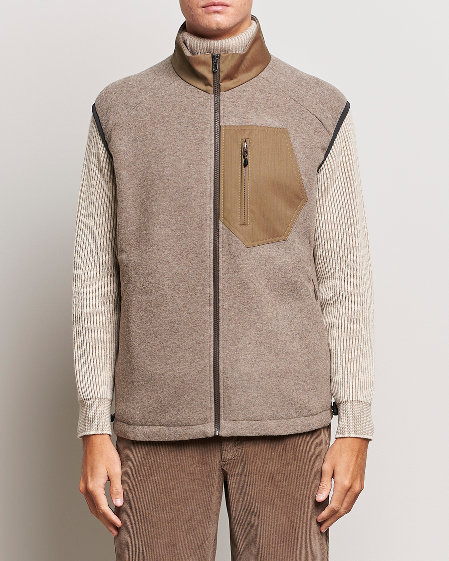 Herre | Jakker | SEASE | Explorer Cashmere Fleece Vest Oyster