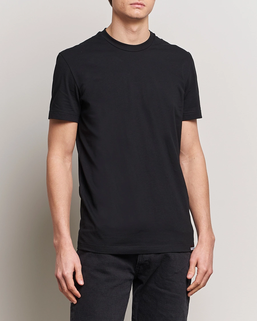 Herre | Svarte t-skjorter | Dsquared2 | 3-Pack Cotton Crew Neck T-Shirt White/Grey/Black
