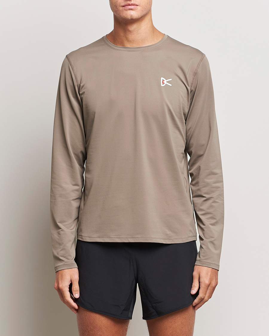 Herre | Running | District Vision | Lightweight Long Sleeve T-Shirt Silt