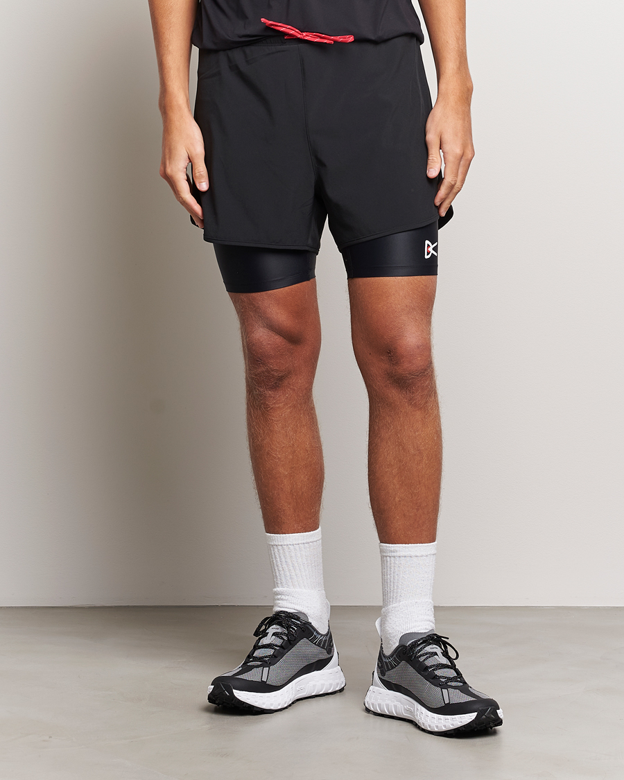 Herre | Funksjonsshorts | District Vision | Layered Pocketed Trail Shorts Black