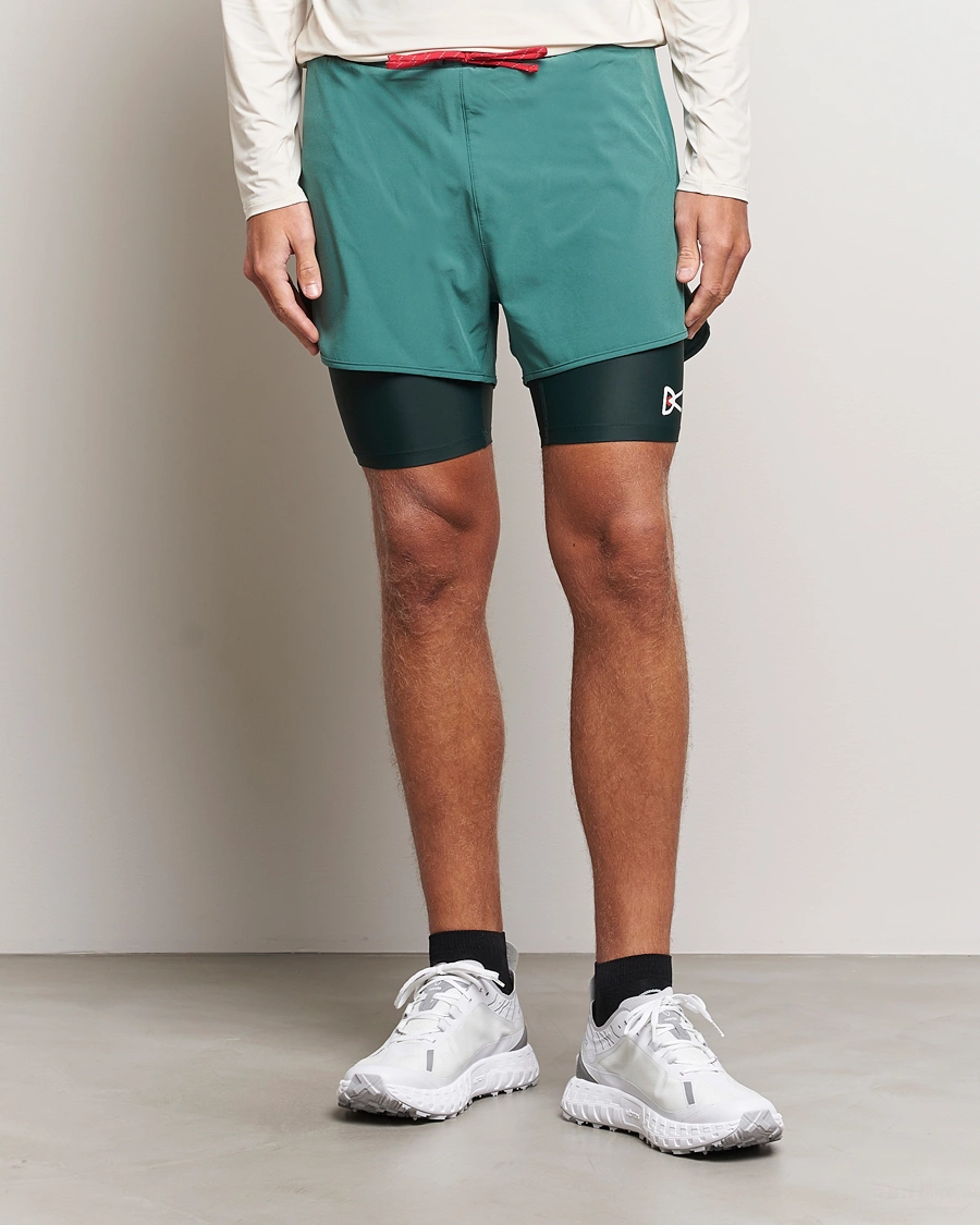 Herre | Running | District Vision | Layered Pocketed Trail Shorts Pine