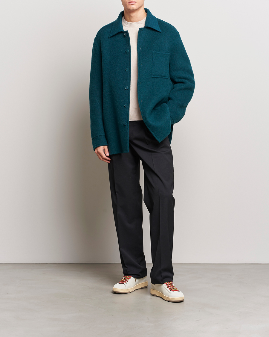 Herre | Skjorter | Lanvin | Wool/Mohair Overshirt Dragon