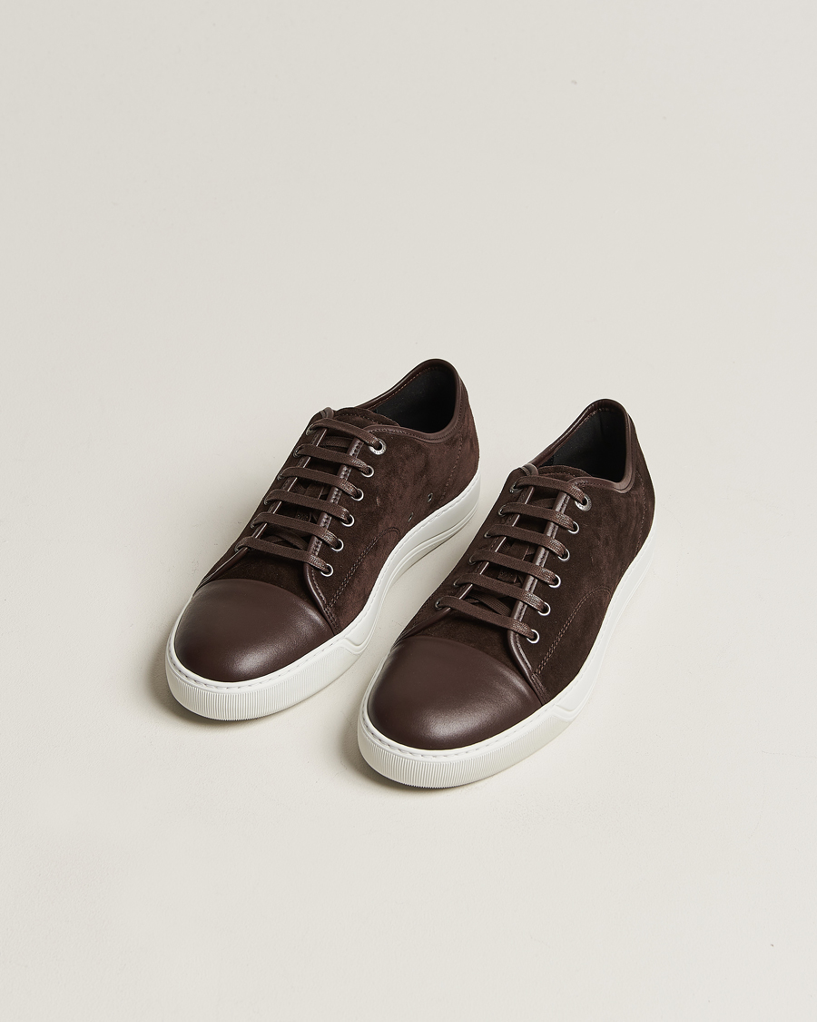 Herre |  | Lanvin | Nappa Cap Toe Sneaker Espresso
