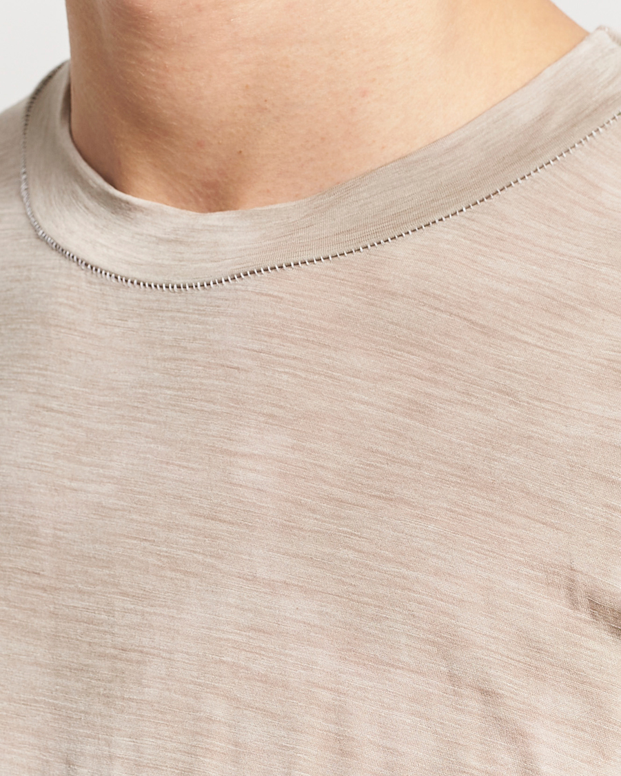 Herre | T-Shirts | Satisfy | CloudMerino T-Shirt Sun Bleached Greige