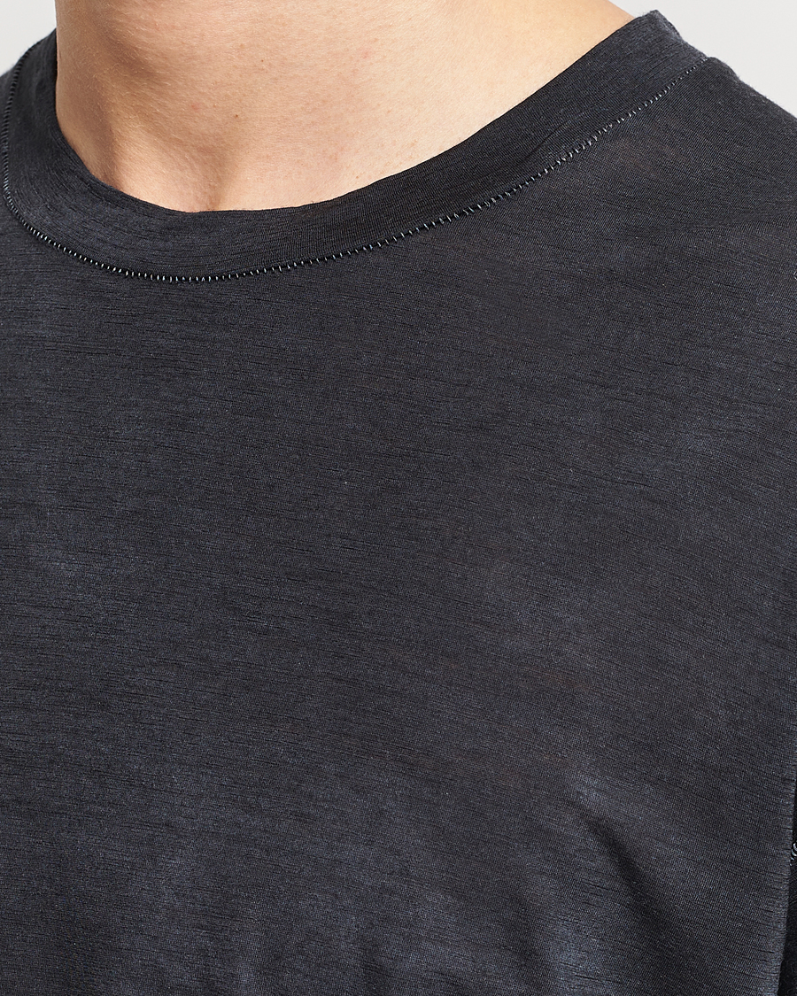 Herre | T-Shirts | Satisfy | CloudMerino Long Sleeve T-Shirt Batik Black