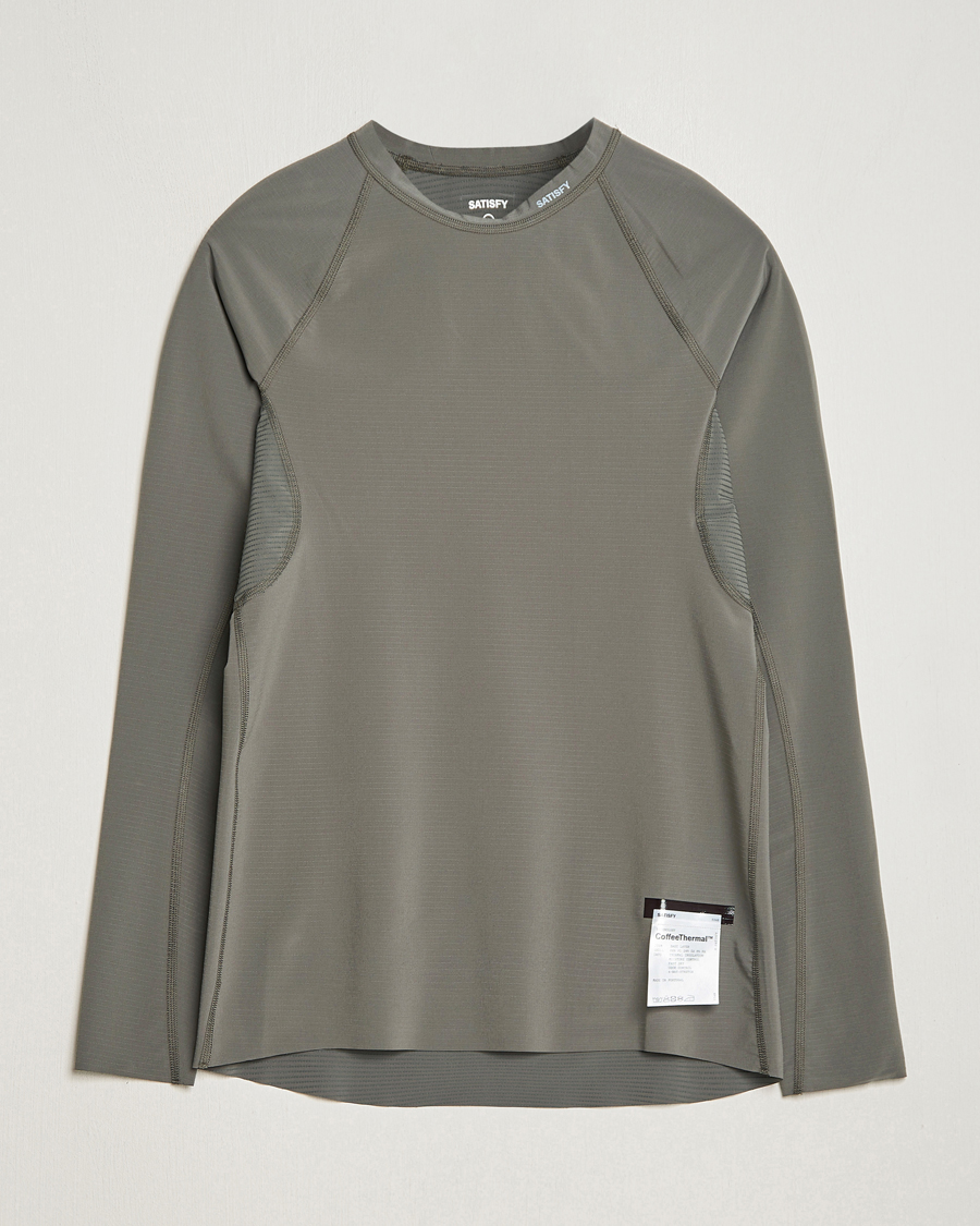 Herre | T-Shirts | Satisfy | CoffeeThermal Base Layer Dark Natural