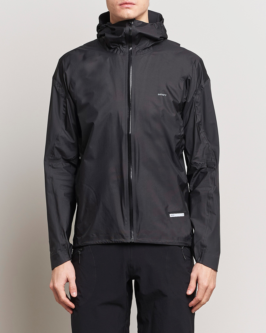 Herre | Vårjakker | Satisfy | Pertex 3L Fly Rain Jacket Black