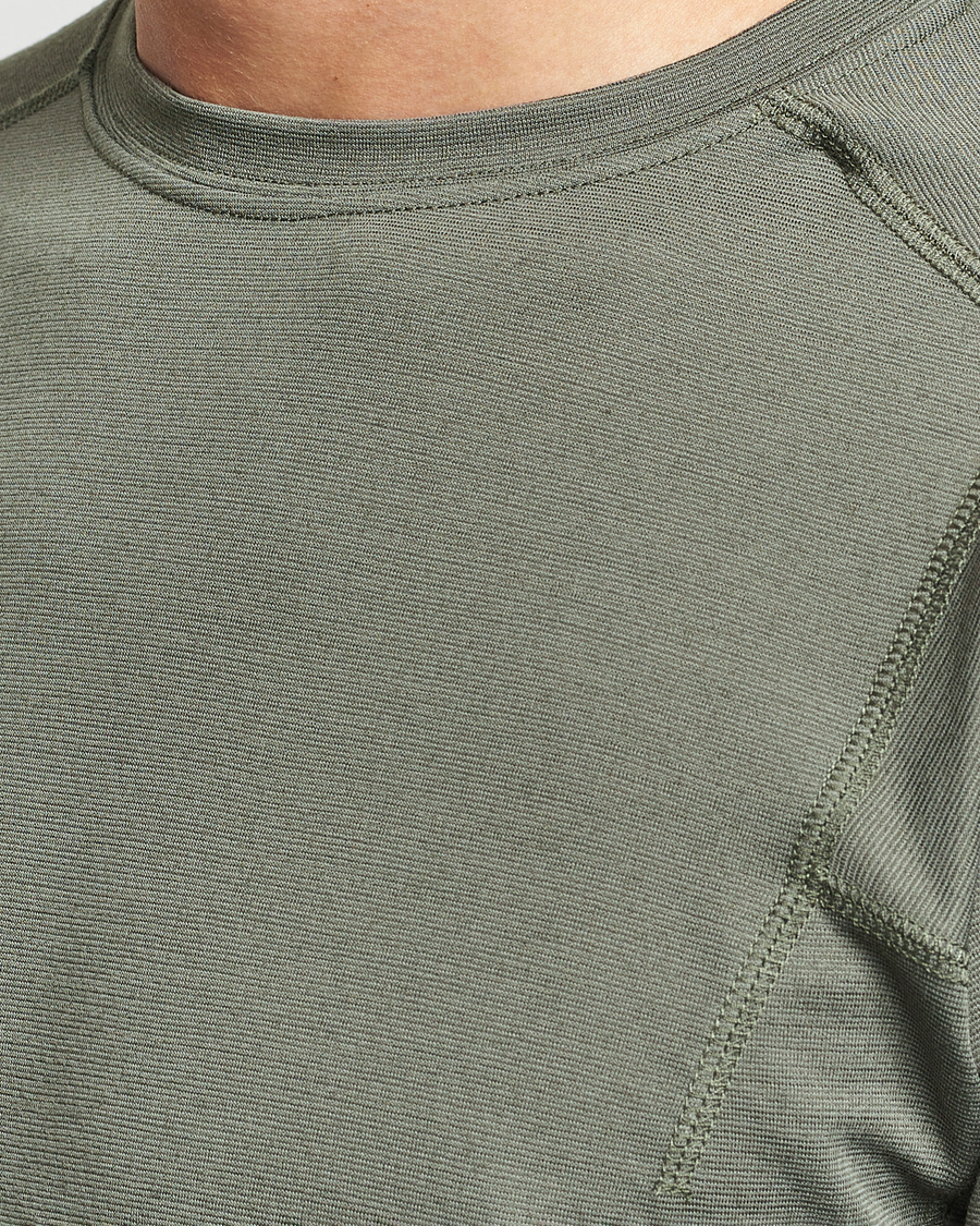 Herre | T-Shirts | Snow Peak | Recycled Polyester/Wool Long Sleeve T-Shirt Olive