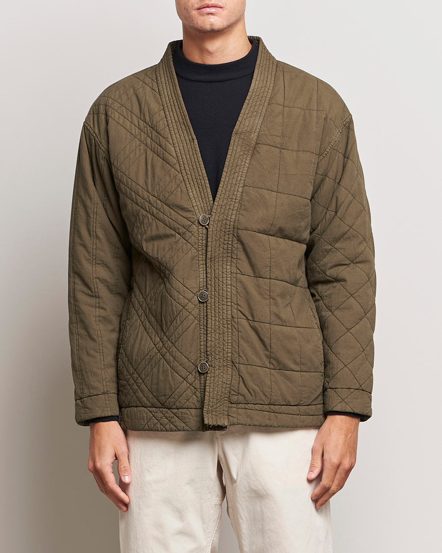 Herre |  | Snow Peak | Natural Dyed Quilted Jacket Olive