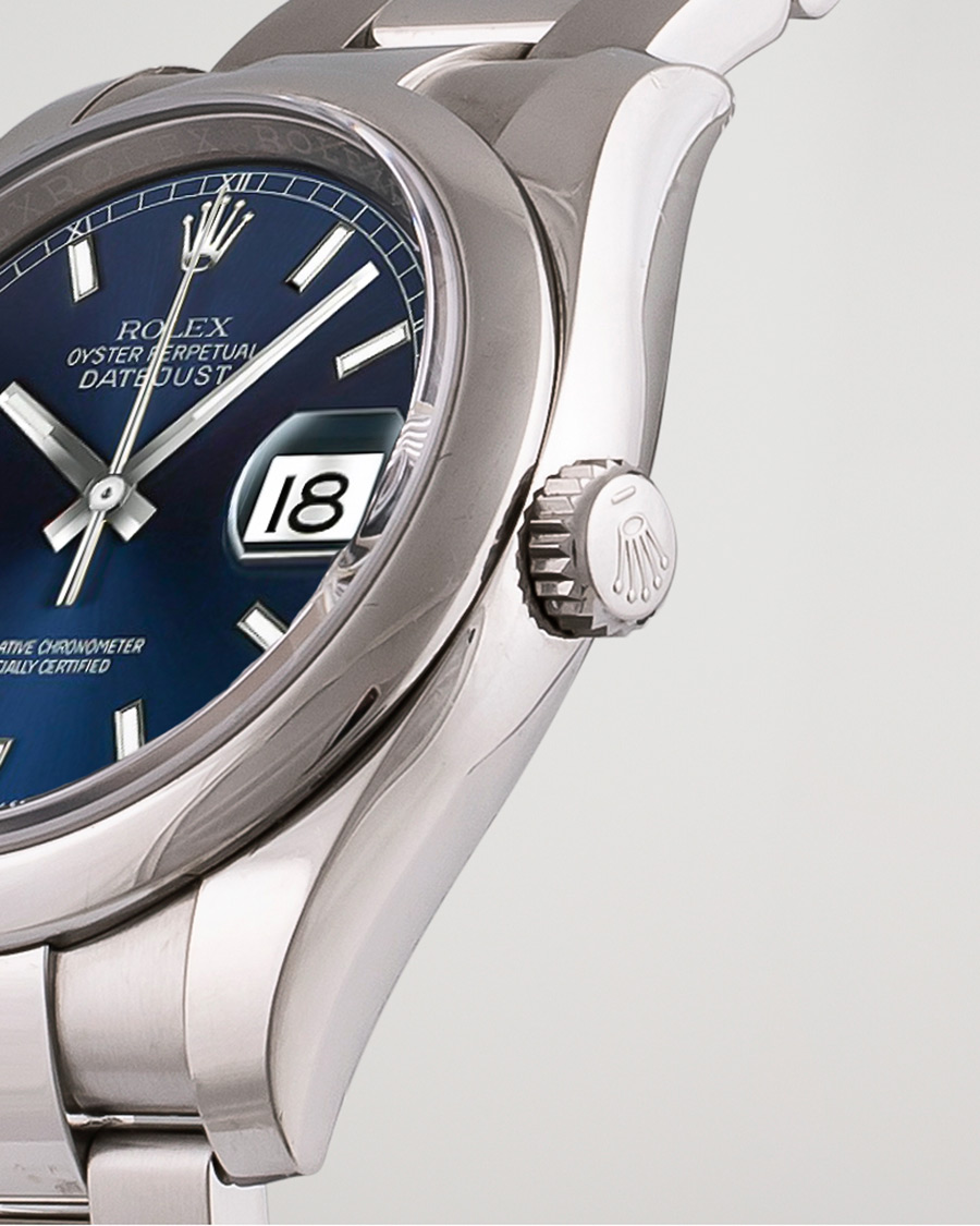 Herre | Pre-Owned & Vintage Watches | Rolex Pre-Owned | Datejust 116200 Oystert Perpetual Steel Black Steel Blue