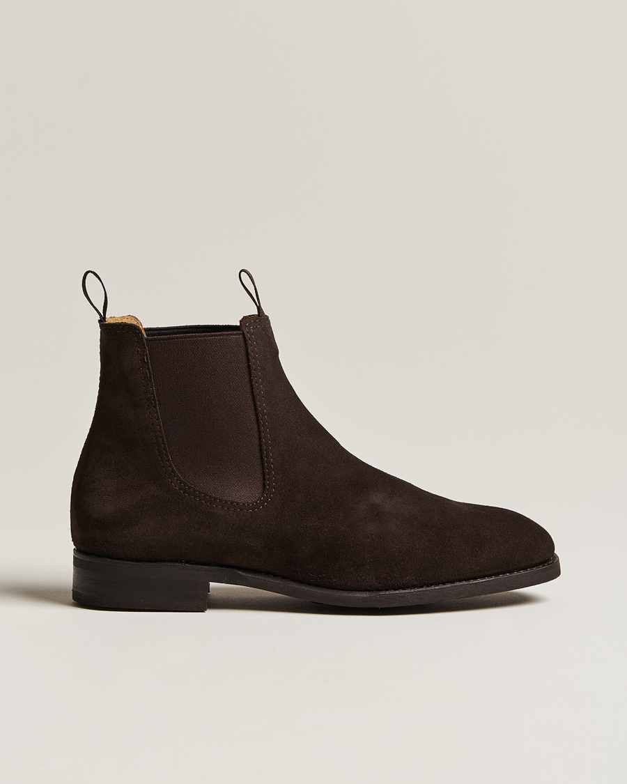 Herre | Myrqvist Granhult Chelsea Boot Dark Brown Suede | Myrqvist | Granhult Chelsea Boot Dark Brown Suede
