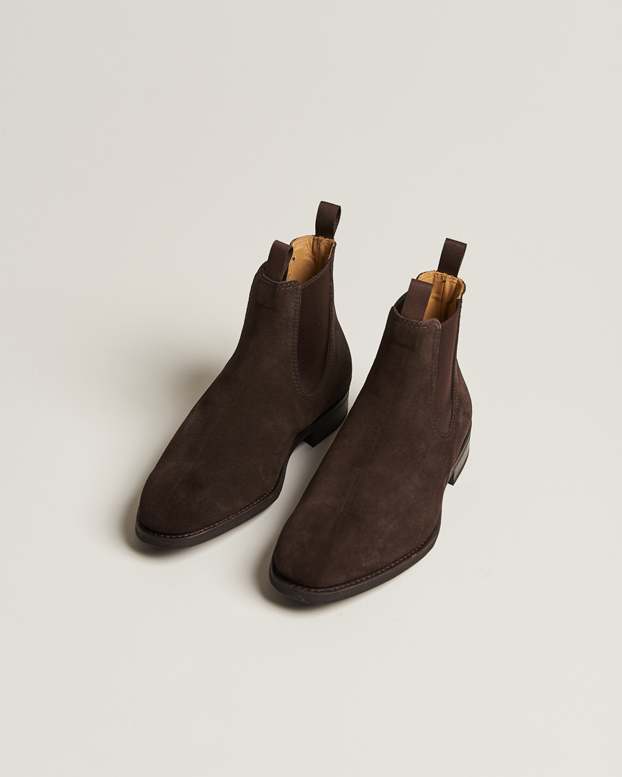 Herre | Chelsea boots | Myrqvist | Granhult Chelsea Boot Dark Brown Suede