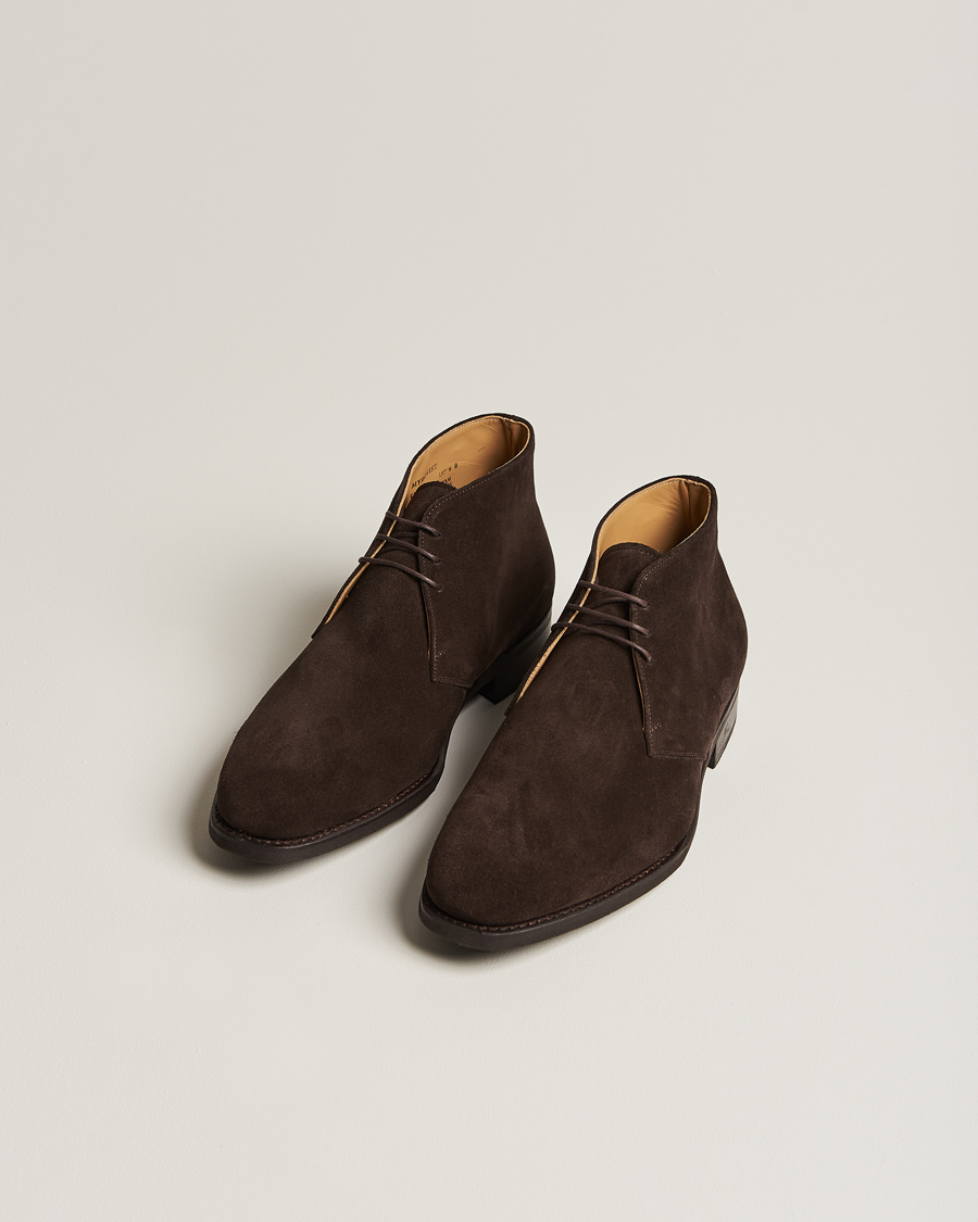 Herre | Håndlagde sko | Myrqvist | Gyllsjö Chukka Boot Dark Brown Suede