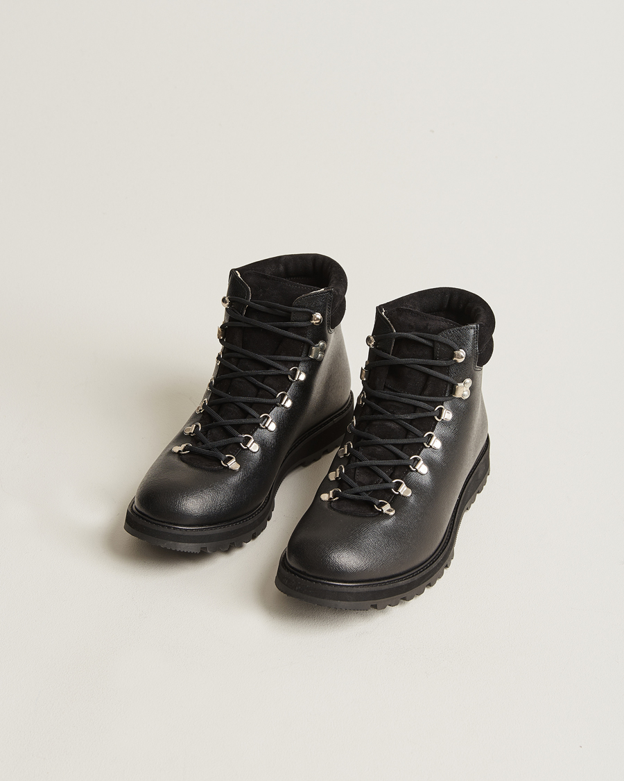 Herre | Svarte støvler | Myrqvist | Duved II Laced Boot Black Grain Calf