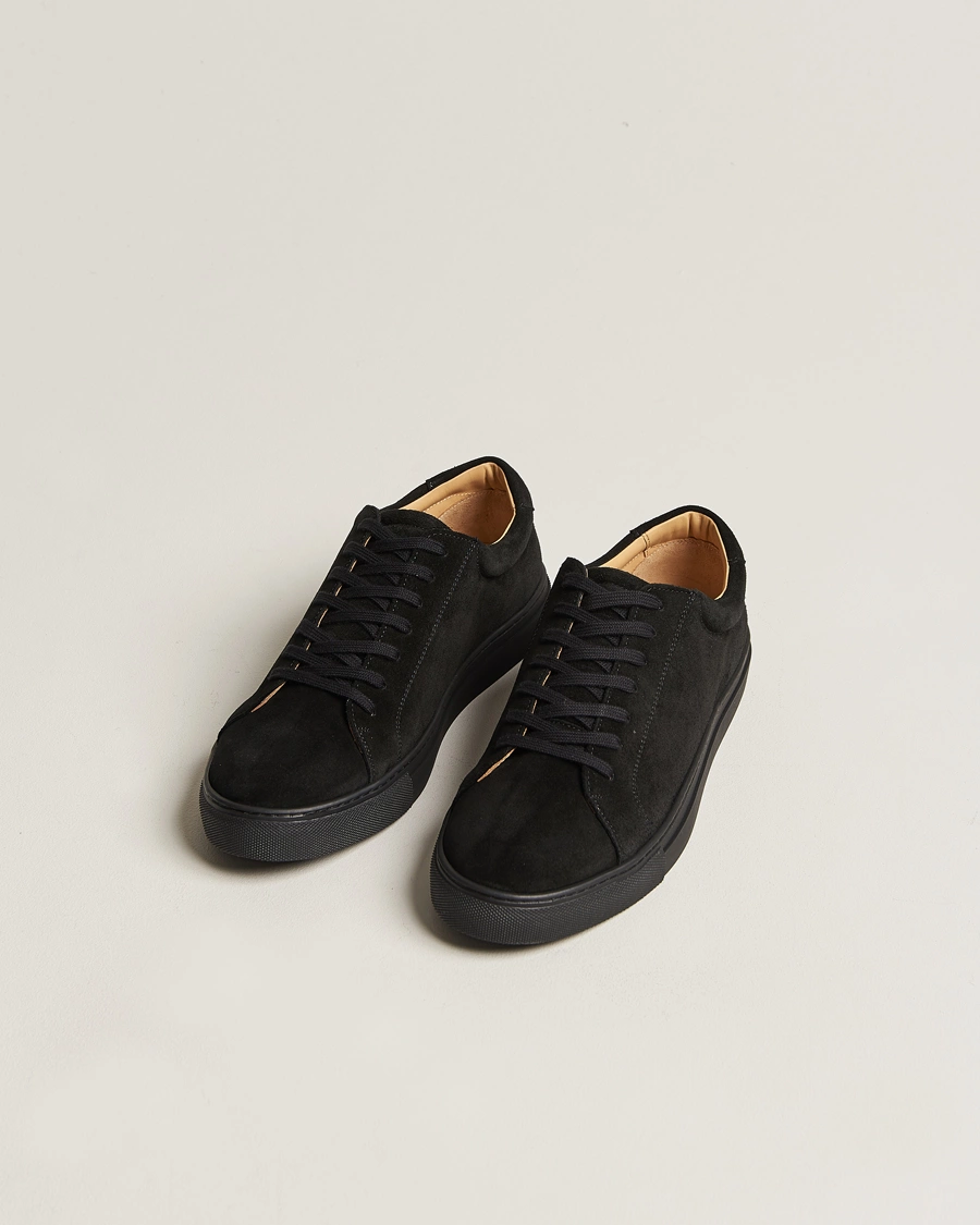 Herre | Sko | Myrqvist | Oaxen Monochrome Sneaker Black Suede