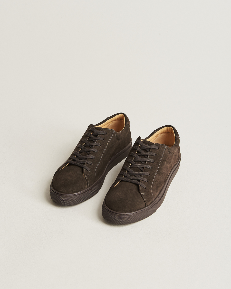 Herre | Myrqvist Oaxen Monochrome Sneaker Dark Brown Suede | Myrqvist | Oaxen Monochrome Sneaker Dark Brown Suede