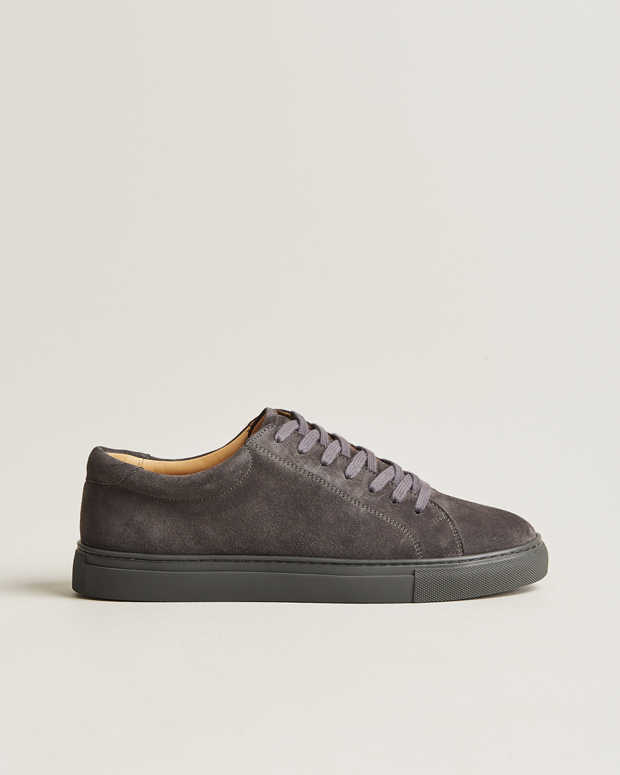Herre | Myrqvist Oaxen Monochrome Sneaker Dark Grey Suede | Myrqvist | Oaxen Monochrome Sneaker Dark Grey Suede