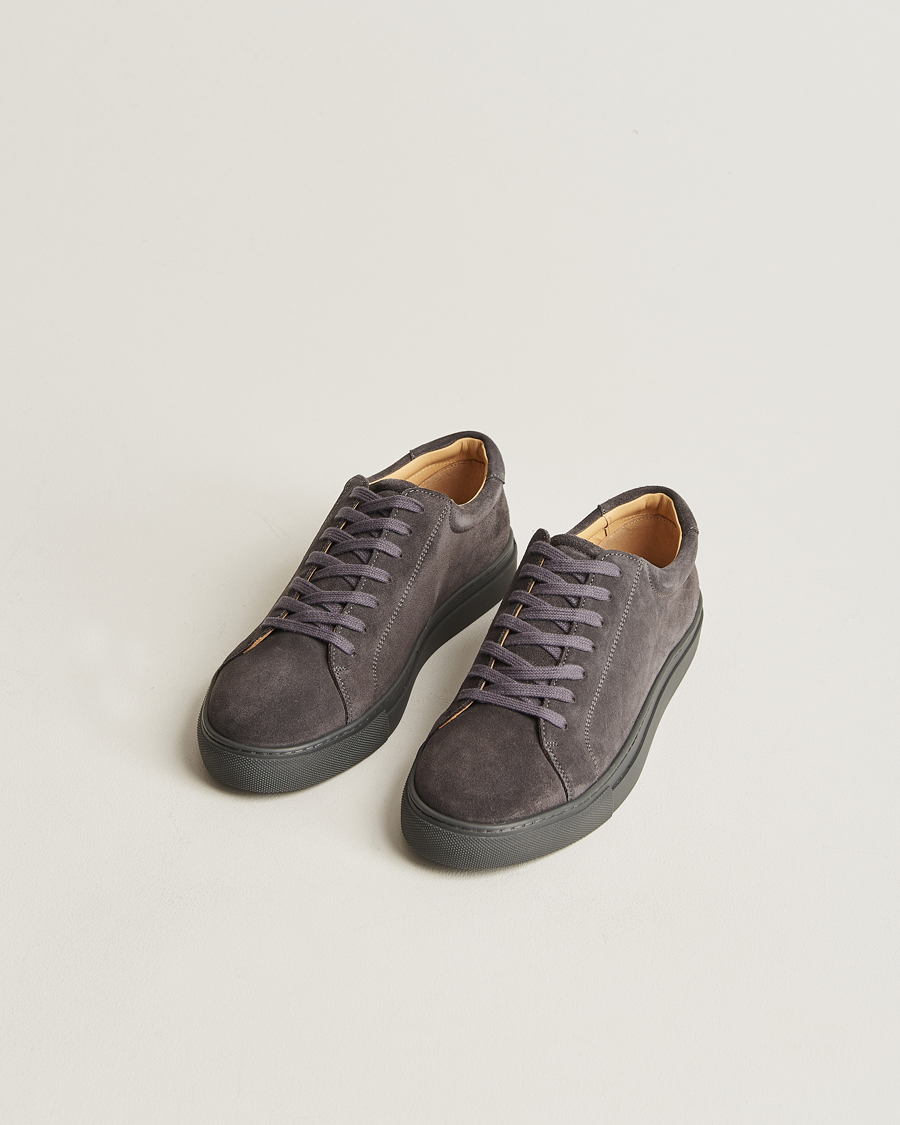 Herre | Nye varemerker | Myrqvist | Oaxen Monochrome Sneaker Dark Grey Suede