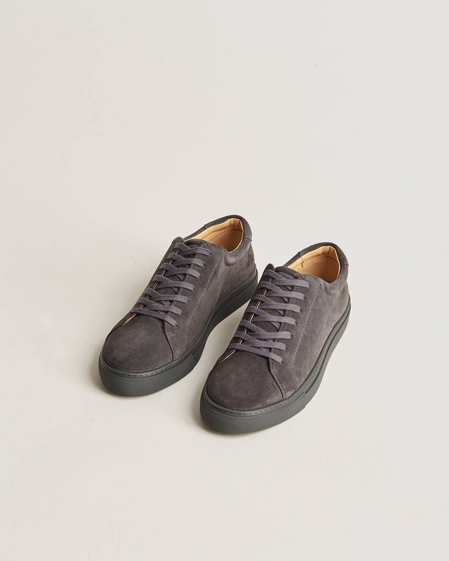 Herre | Myrqvist Oaxen Monochrome Sneaker Dark Grey Suede | Myrqvist | Oaxen Monochrome Sneaker Dark Grey Suede